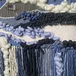 Современное ткачество гобелен в синих оттенках Blue Undine II варинант исполнения - 3 | Loft Concept в Ульяновске