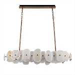 Подвесной светильник с фигурными элементами из белого алебастра Cryptocrystalline Stone варинант исполнения - 3 | Loft Concept в Ульяновске