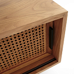 ТВ-тумба из дуба и плетеного ротанга Wicker Chasey TV Stand варинант исполнения - 3 | Loft Concept в Ульяновске