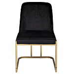 Стул обеденный велюровый черный с золотым каркасом Nobility варинант исполнения - 1 | Loft Concept в Ульяновске