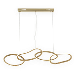 Люстра подвесная с 4-мя асимметричными кольцами золотого цвета Ring Horizontal варинант исполнения - 1 | Loft Concept в Ульяновске