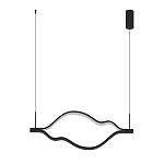 Подвесной светильник волнообразный изогнутый черного цвета 4000К Spiral Lighting варинант исполнения - 2 | Loft Concept в Ульяновске