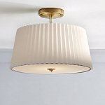 Потолочный светильник с белым плиссированным абажуром Ganglion варинант исполнения - 2 | Loft Concept в Ульяновске