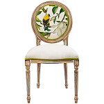 Стул бежевый из натурального бука с изображением птиц и цветов Blooming Birds варинант исполнения - 1 | Loft Concept в Ульяновске