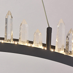 Люстра с двумя кольцами черного цвета с хрустальными элементами QUARTZ CRYSTAL варинант исполнения - 9 | Loft Concept в Ульяновске