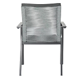 Стул темно-серый с высокой плетеной спинкой и сиденьем Braided Strength варинант исполнения - 4 | Loft Concept в Ульяновске