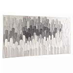 Панно декоративное с ручной росписью Gray Strokes варинант исполнения - 3 | Loft Concept в Ульяновске