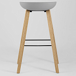 Барный стул на ножках из натурального дерева Boras Grey варинант исполнения - 4 | Loft Concept в Ульяновске