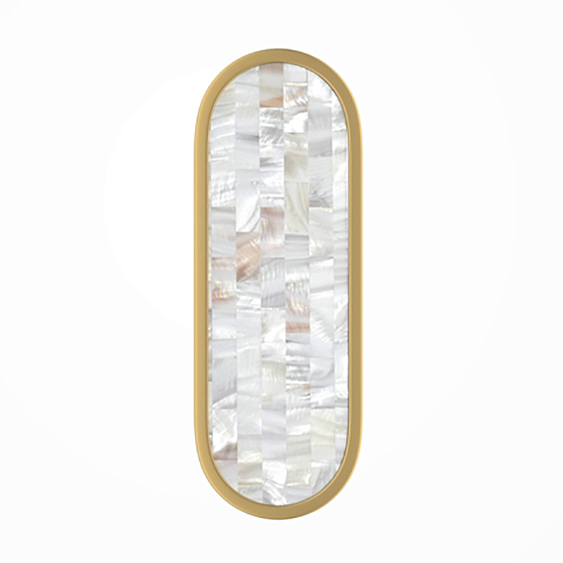 Бра перламутровый Lunaris 30 см Латунь Перламутровый в Ульяновске | Loft Concept 