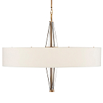 Люстра круглая с белым тканевым абажуром  White Light Diffuser варинант исполнения - 1 | Loft Concept в Ульяновске