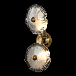 Бра с ветвистыми бронзовыми элементами и стеклянными рифлеными дисками Textured Glass Bra варинант исполнения - 2 | Loft Concept в Ульяновске