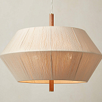 Люстра из дуба с веревчатым абажуром Rope Oak Chandelier варинант исполнения - 2 | Loft Concept в Ульяновске