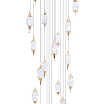 Большая каскадная люстра с хрустальными подвесками Esme Drops Crystal Brass Cascade Chandelier 25 варинант исполнения - 3 | Loft Concept в Ульяновске