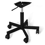 Стул с мягкой розовой обивкой из велюра и подъемно-поворотным механизмом на черных колесиках Harper Pink варинант исполнения - 4 | Loft Concept в Ульяновске