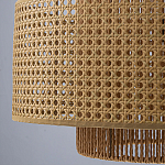 Подвесной светильник с абажуром из плтеного бамбука Light Inside the Cell варинант исполнения - 8 | Loft Concept в Ульяновске