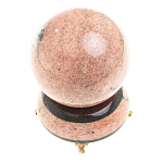 Шар декоративный на подставке из натуральных камней Змеевик и Мрамор Розовый Natural Stone Spheres 10.5 см варинант исполнения - 1 | Loft Concept в Ульяновске