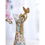 Кувшин с цветочным рисунком и бронзовой ручкой Blue Garden варинант исполнения - 5 | Loft Concept в Ульяновске