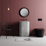 Настенное зеркало круглой формы в черной металлической раме BUBBLE MIRROR BLACK варинант исполнения - 1 | Loft Concept в Ульяновске