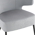 Современное мягкое кресло на металлических ножках Rakush Grey варинант исполнения - 6 | Loft Concept в Ульяновске