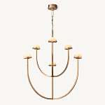 Люстрас 6-ю мраморными плафонами в форме купола Light Warm Light варинант исполнения - 4 | Loft Concept в Ульяновске