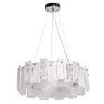 Люстра круглая с подвесными прямоугольными пластинами из стекла Glacier Panels варинант исполнения - 2 | Loft Concept в Ульяновске