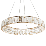 Кольцевая люстра с декором из мрамора и хрусталя Dione Ring Marble Crystal Chandelier варинант исполнения - 1 | Loft Concept в Ульяновске