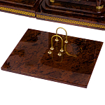 Настольный письменный набор с часами и визитницами из природного камня обсидиана Royal Present варинант исполнения - 2 | Loft Concept в Ульяновске