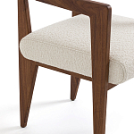 Кресло обеденное Alcove White Boucle из массива ореха варинант исполнения - 5 | Loft Concept в Ульяновске