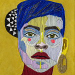 Картина с вышивкой Портрет wall panel People with the yellow ear 1 варинант исполнения - 1 | Loft Concept в Ульяновске