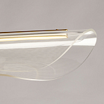 Люстра линейная с прозрачным волнообразным плафоном Wave Line варинант исполнения - 4 | Loft Concept в Ульяновске