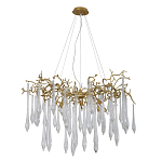 Люстра подвесная с прозрачными подвесками в форме капель Droplet Chandelier варинант исполнения - 2 | Loft Concept в Ульяновске