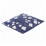 Подушка декоративная синяя с цветочным принтом Blossom Essence Emily варинант исполнения - 1 | Loft Concept в Ульяновске