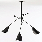 Потолочный светильник с подвижными плафонами Aracea Black Ceiling Lamp варинант исполнения - 4 | Loft Concept в Ульяновске