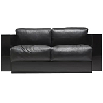 Дизайнерский кожаный диван черный Poltronova Saratoga Sofa варинант исполнения - 1 | Loft Concept в Ульяновске