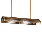 Люстра линейная полукруглой формы Wooden Horseshoe варинант исполнения - 3 | Loft Concept в Ульяновске