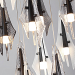 Люстра каскадная с 12-ю рельефными прозрачными плафонами Glass Pod  варинант исполнения - 6 | Loft Concept в Ульяновске