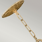 Люстра подвесная с широким белым текстильным абажуром и вертикальными декоративными элементами Hinkley варинант исполнения - 3 | Loft Concept в Ульяновске