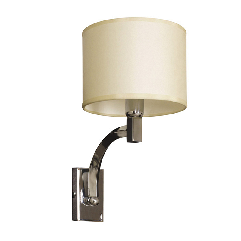 Бра с бежевым цилиндрическим абажуром Natural Concepts Хром Бежевый в Ульяновске | Loft Concept 