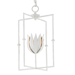 Подвесной светильник белый c абажуром в виде цветка тюльпана White Tulips варинант исполнения - 2 | Loft Concept в Ульяновске