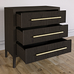 Комод Primo с 3 выдвижными ящиками Темный орех варинант исполнения - 5 | Loft Concept в Ульяновске