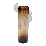 Ваза коричневая Forma Mare со стеклянными вставками варинант исполнения - 1 | Loft Concept в Ульяновске