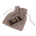 Флешка на 16 гб с декоративной металлической вставкой Герба РФ из натурального камня Обсидиан Черный Stone Flash Drive варинант исполнения - 4 | Loft Concept в Ульяновске