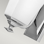 Бра с белым матовым плафоном на прямоугольном основании цвета хром Hinkley варинант исполнения - 3 | Loft Concept в Ульяновске