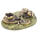 Подсвечник из бронзы и натурального камня змеевик Stone Candlestick варинант исполнения - 2 | Loft Concept в Ульяновске