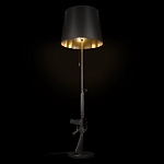 Торшер с черным абажуром и оригинальной ножкой в форме автомата Flos варинант исполнения - 3 | Loft Concept в Ульяновске