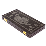 Подарочные нарды из натурального камня с гравировкой Backgammon from Stone варинант исполнения - 5 | Loft Concept в Ульяновске