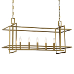 Подвесной светильник прямоугольный 5-ти ламповый Linear Kitchen Light варинант исполнения - 1 | Loft Concept в Ульяновске