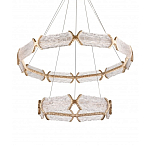 Люстра с 2-мя кольцами с текстурным природным рисунком IceFlame варинант исполнения - 2 | Loft Concept в Ульяновске