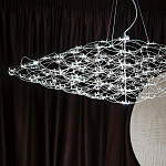 Люстра подвесная с тонкой металлической конструкцией цвета хром Quasar варинант исполнения - 9 | Loft Concept в Ульяновске