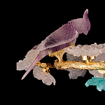 Люстра круглая на золотом каркасе с птичками и цветочным декором Miscellaneous herbs варинант исполнения - 6 | Loft Concept в Ульяновске